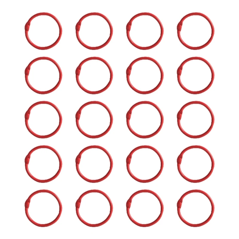 20 PCS 25mm Logam Binder Rings Indeks Cincin Kartu Cincin Bookbinding untuk Kartu