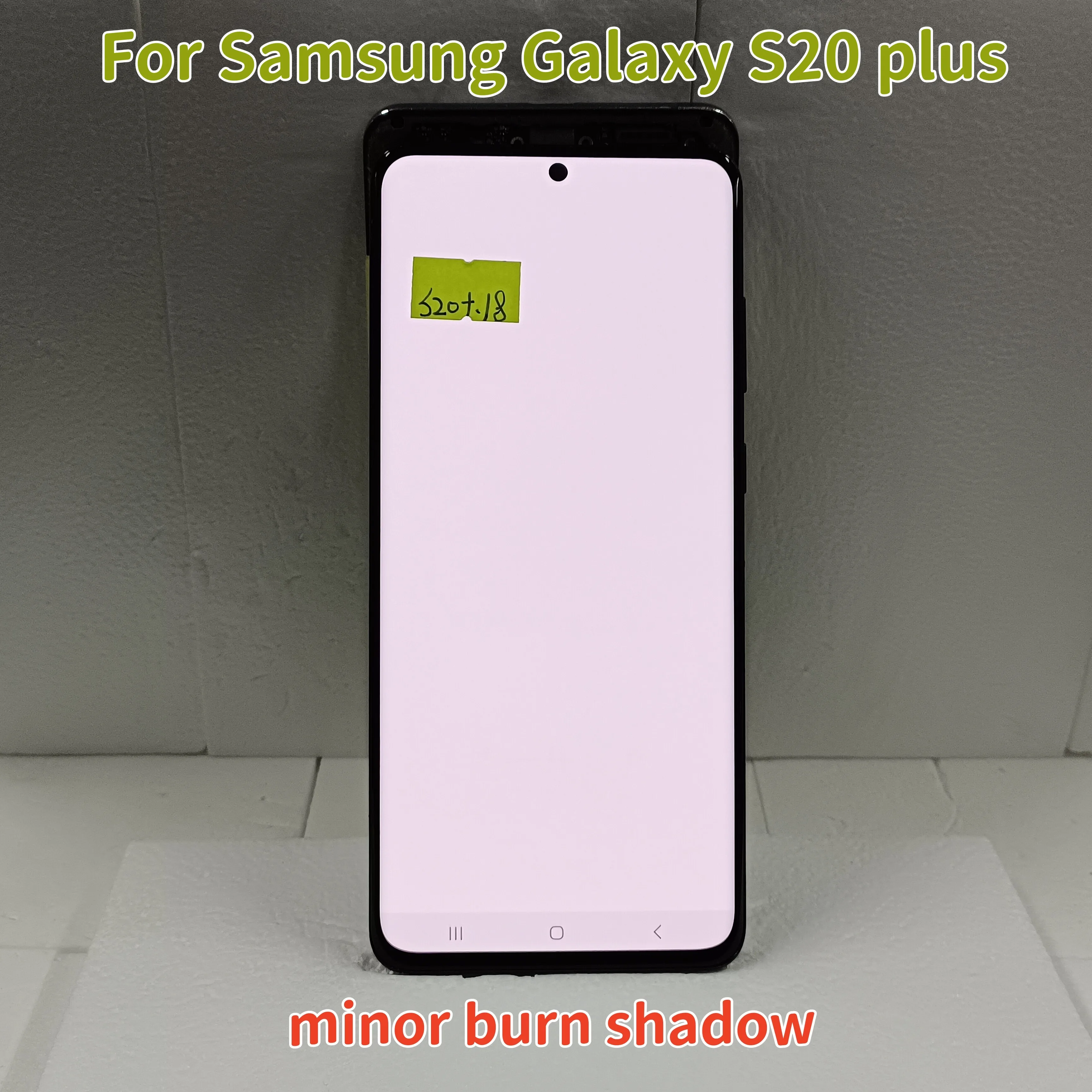 

100% Work For s20+ 6.7" Super AMOLED LCD For Samsung Galaxy S20 plus Display Screen G985a G985u G985f/ds Touch panel，With lines