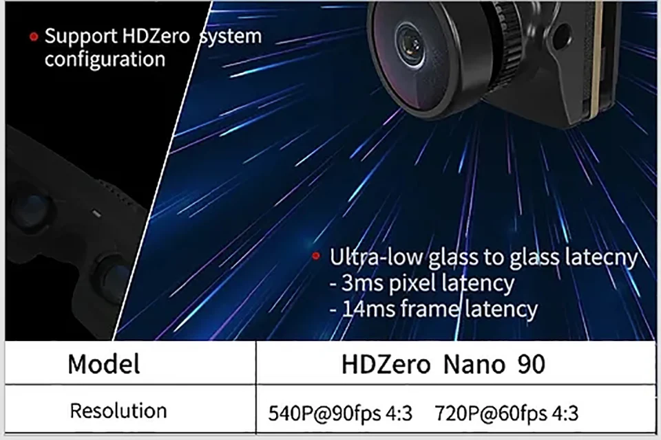 Kamera Runcam HDZero Nano 90 90fpps kamera 960 x720p60 dla HDZero VTX cyfrowy System wideo HD gogle FPV drony FPV