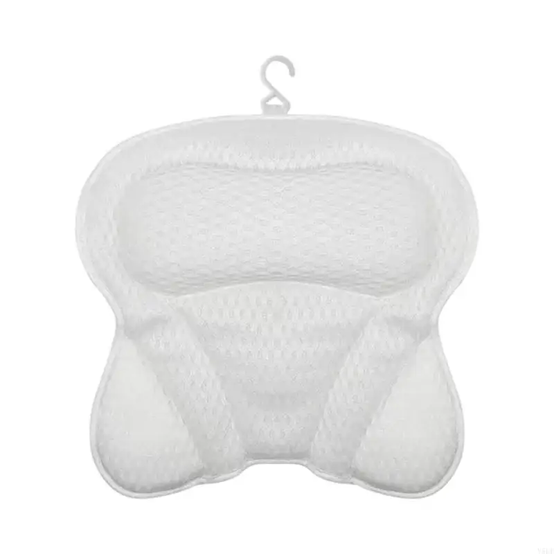 Y5LF Oversized Bath Pillow With Thick Padding Ergonomic Design 6Strong Suction Cups For Stability