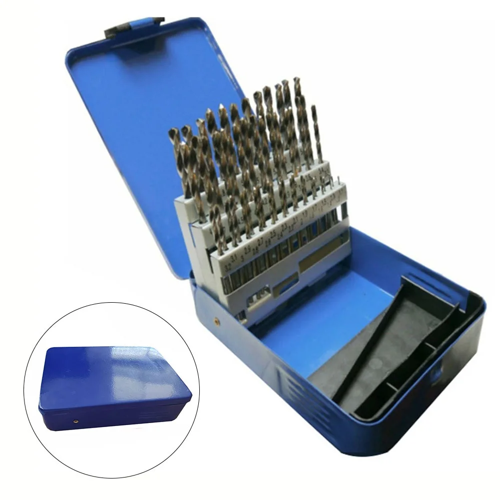 51pcs HSS Drill Bits 1-6mm Drilling Tools For Wood Board Hardened Metal Stainless Steel Hole Punching Electric Drill Power Tool