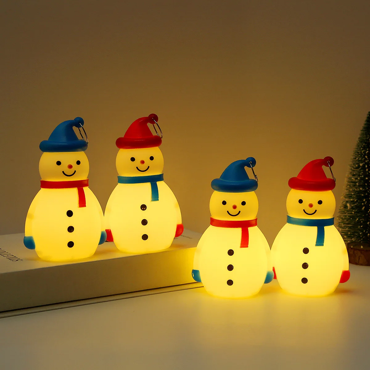 Christmas Decorations Led Lamp Children Portable Night Lights LED Snowman Pendants Lights Christmas Lights Backpack Decoration