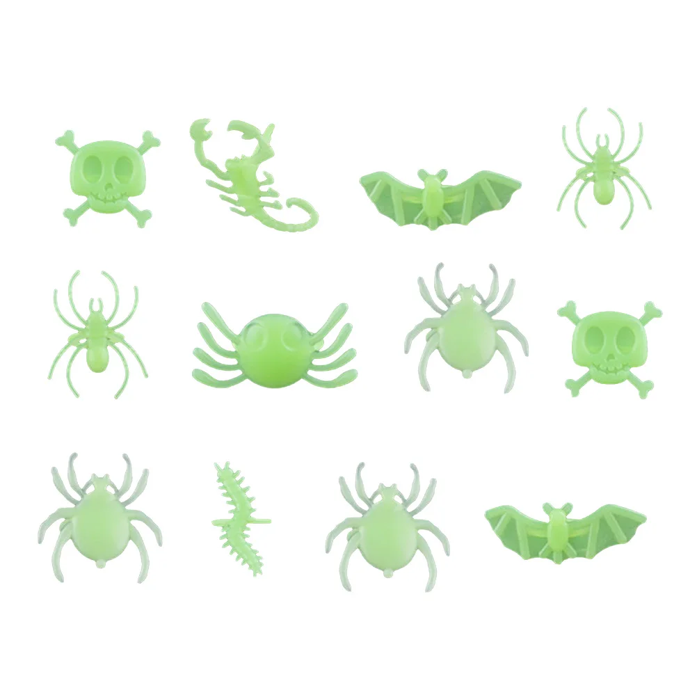 

12 Pcs Halloween Ring Rave Rings Toy Finger Halloweeen Decoration Trick Treat Spider