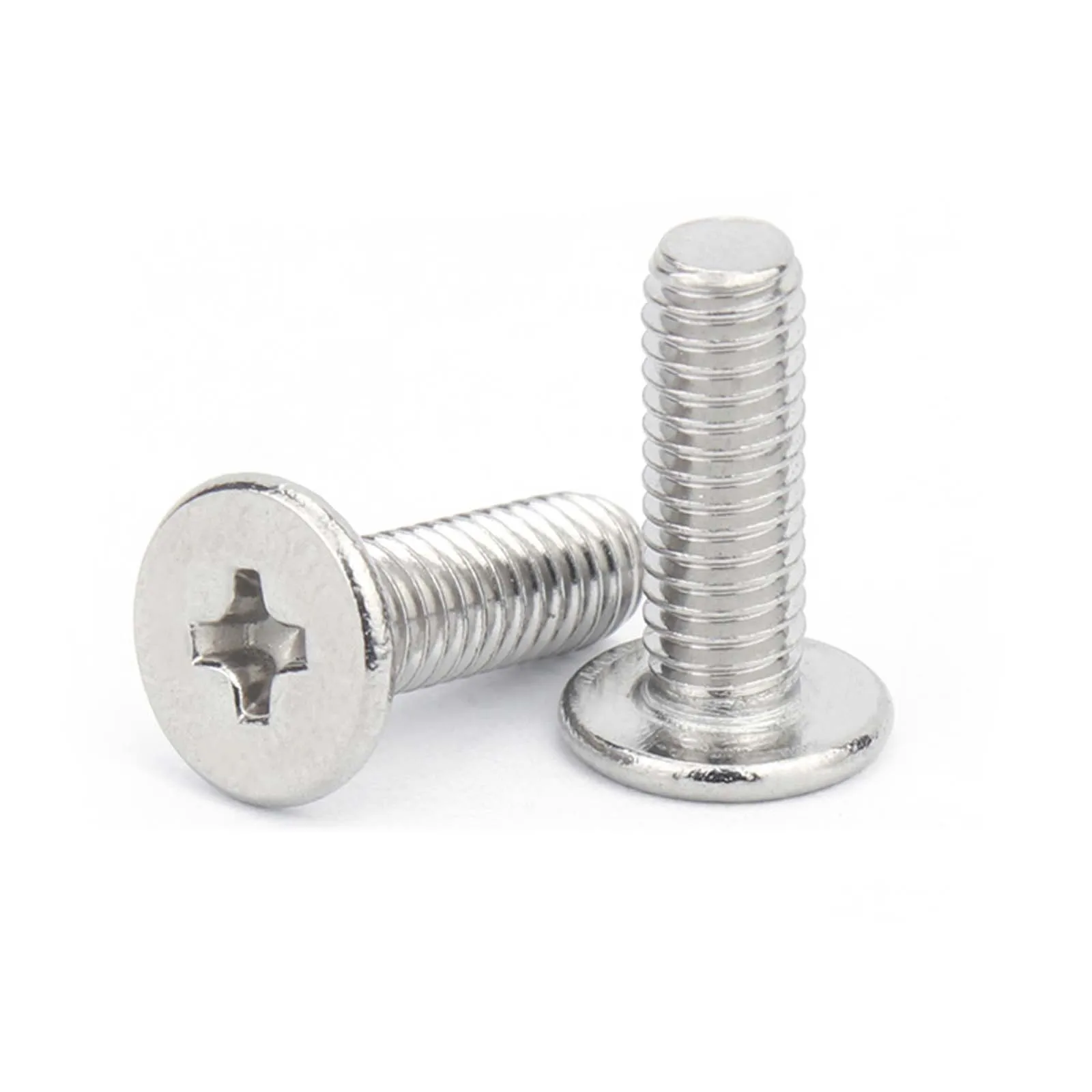 2/100pcs CM M0.8M1M1.2M1.4M2M2.5M3M4M5M6M8M10 304 Stainless Steel Cross Phillips Ultra Thin Super Low Flat Wafer Head Screw Bolt