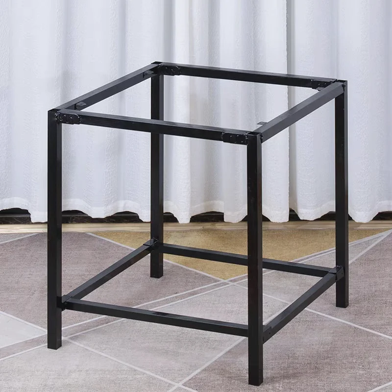 Metal Square Table Stand Adjustable Iron Legs Detachable Dining Table Feet High Temperature Paint Sturdy Stable Desk Support