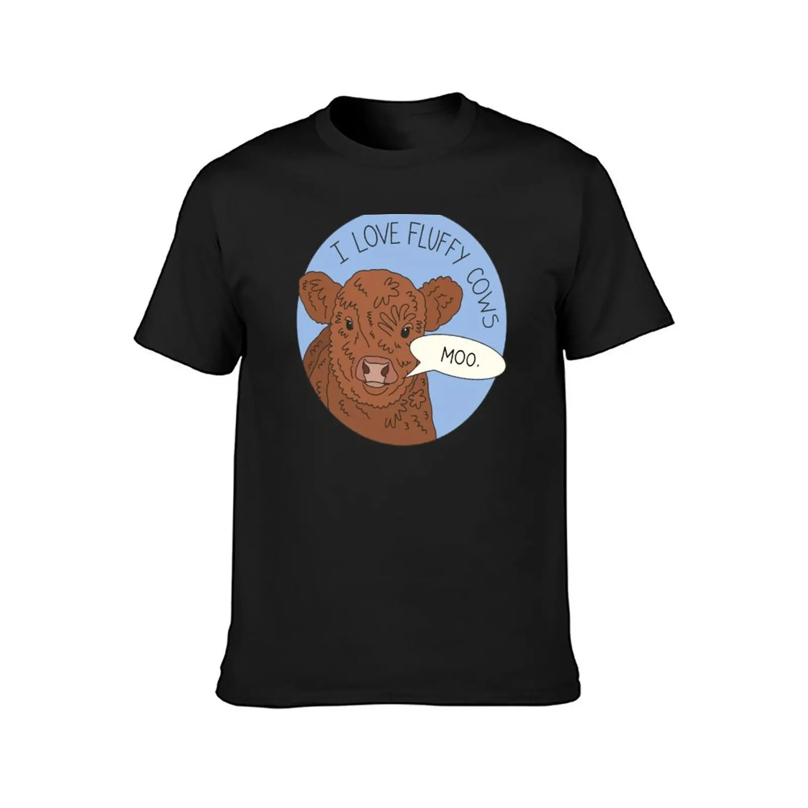 I love fluffy cows T-Shirt sports fans customs design your own summer top sweat t shirt for men