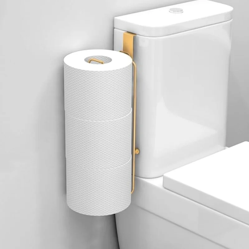 Toilet Paper Holder with Storagefor Tissue Wall Mounted Over The Tank Toilet Paper Holder Organizer Self Adhesive Toilet Paper