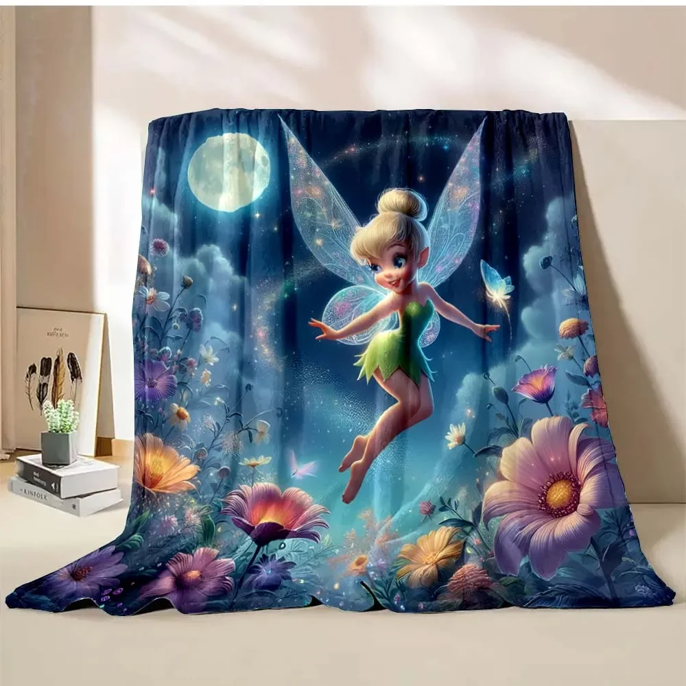 6 taglie Disney Tinker Bell coperta stampata per bambini coperta per adulti biancheria da letto morbida e calda per divano letto coperta da viaggio