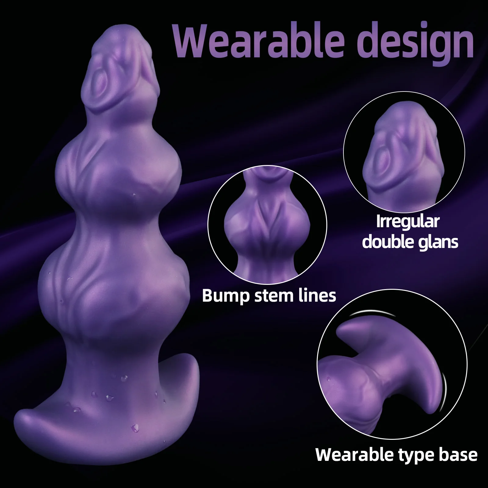 Anal Plug Dildo for Outdoor Wear Dog Cock Shaped Anal Device Unisex G-Spot Stimulation Masturbator SM Adult Sex Toys 18+ Dildos