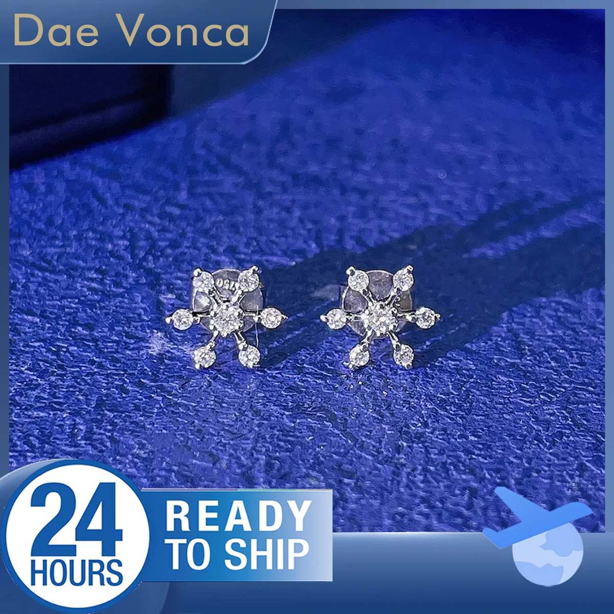 

Серьги-гвоздики из шестиконечной звезды круглой огранки с натуральными бриллиантами, белое золото 18 карат, серьги-гвоздики с натуральными бриллиантами 0,14 карата для женщин