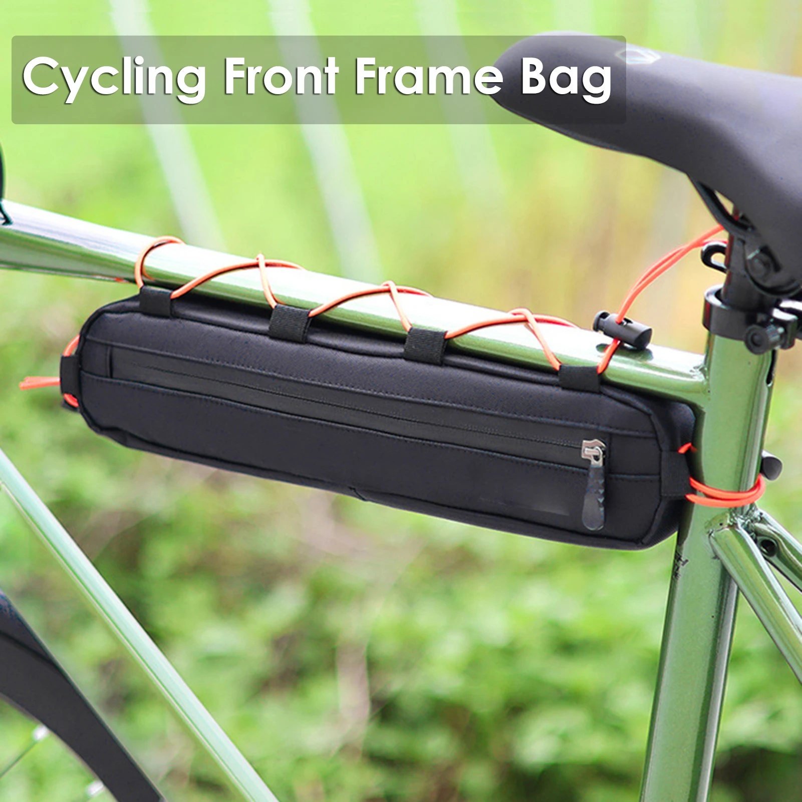 Frame Bag Cycling Top Tube Road Biking Phone Bag Waterproof Zipper Closure Cycling Accessories Frame Storage Pouch For Men