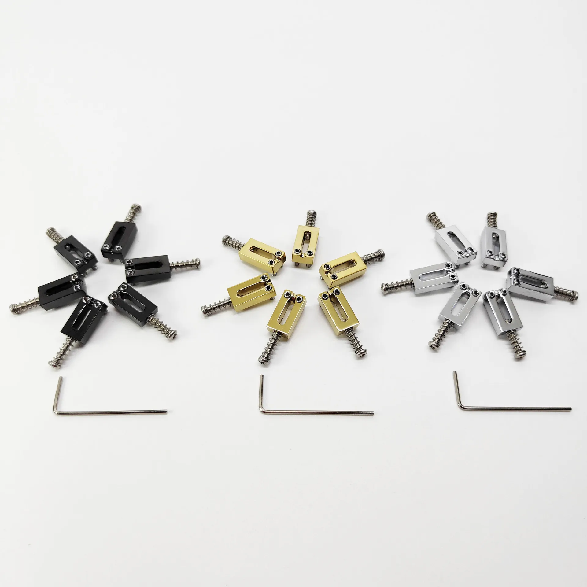 6pcs-105mm-108mm-electric-guitar-bridge-saddles-zinc-alloy-string-blocks-guitar-tremolo-system-replacement-parts