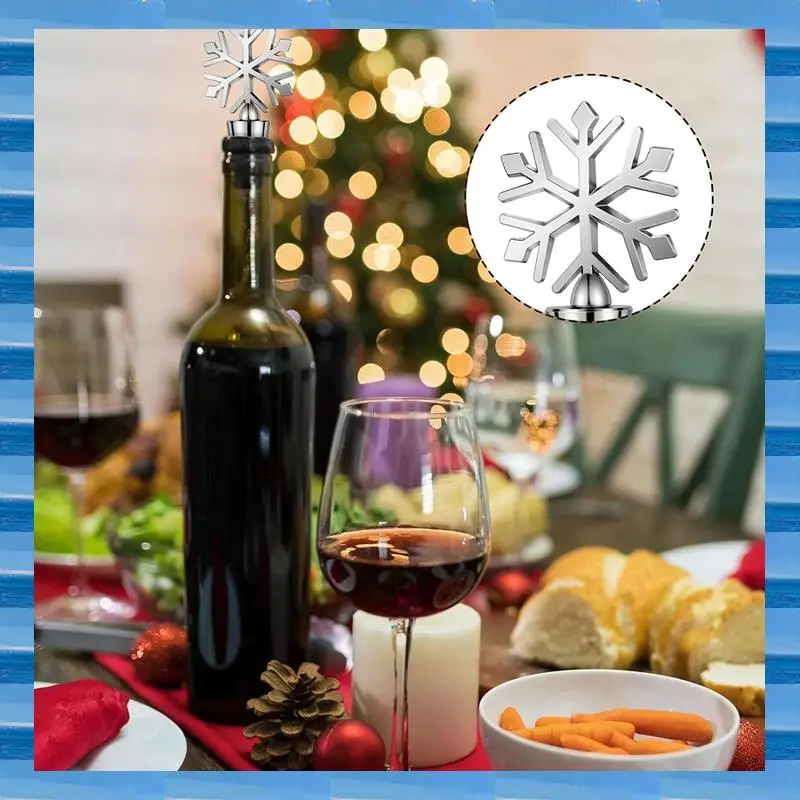 AT53 16 Pcs Snowflake Wine Bottle Stopper Beverage Bottle Stoppers Bottle Stopper Inserts