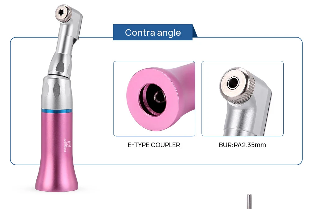 AZDENT Set Dental Hochgeschwindigkeits-Handstück LED Integrierter E-Generator Niedriggeschwindigkeits-Kit 2/4 Löcher Druckknopf Keramiklager Luftscaler – Detail 3