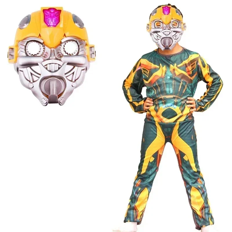 (#^.^#) 2026 New Cos Optimus Prime Bumblebee Convoy Anime Cosplay Superhero Muscle Costume ren Mask Hornet →_→LOOK ME view 6