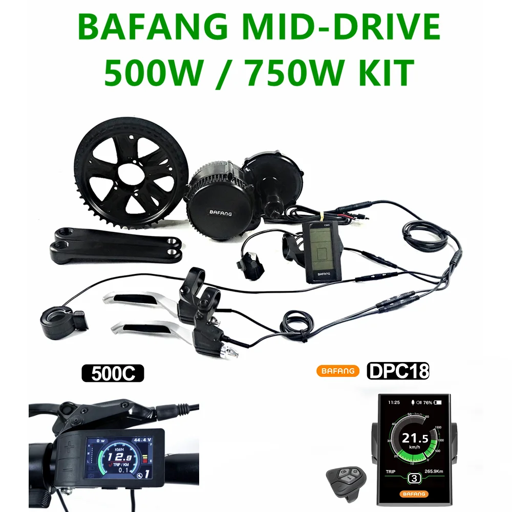 

Bafang BBS02B 48V 500W 750W Mid Drive Motor Electric Bike Conversion Kit LCD DPC18 500C Display E Bicycle 8fun BBS02