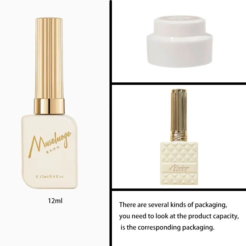 MUSELUOGE 4color/set Ruby Crystal Cat Eye Gel Polish Gel Nail Polish 15ml Cherry Red Semi Permanent Soak Off Magnetic Gel Polish