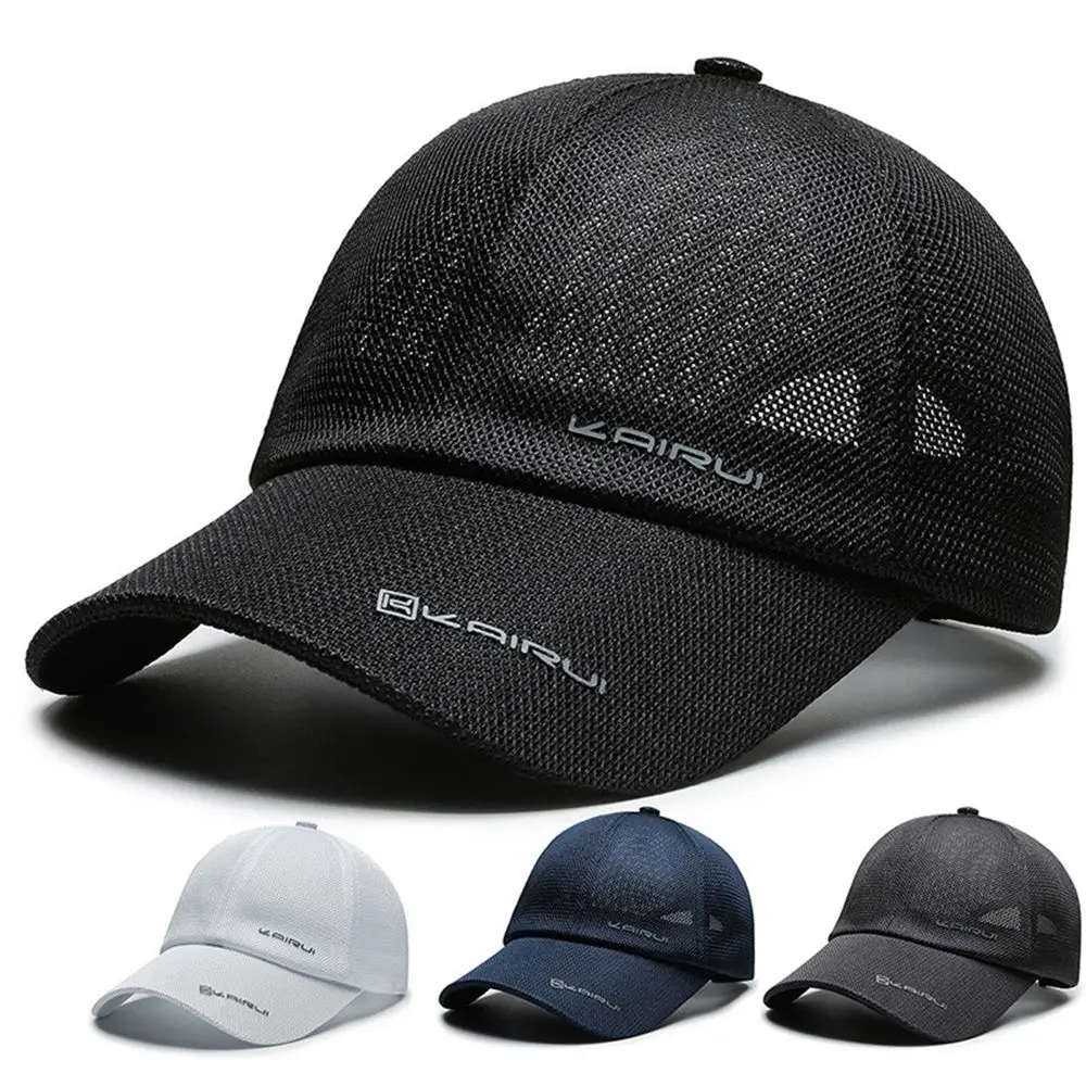 Breathable Outdoor Breathable Men Women Thin Mesh Peaked Cap Sun hat Baseball Cap Fishing