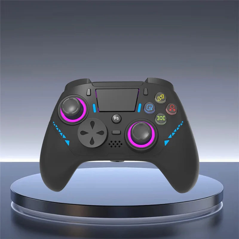 ABSQ-para controlador P5 RGB para consola PS5/4/PC, mando con cable con vibración duales Turbo, sin retraso, conexión instantánea, control A