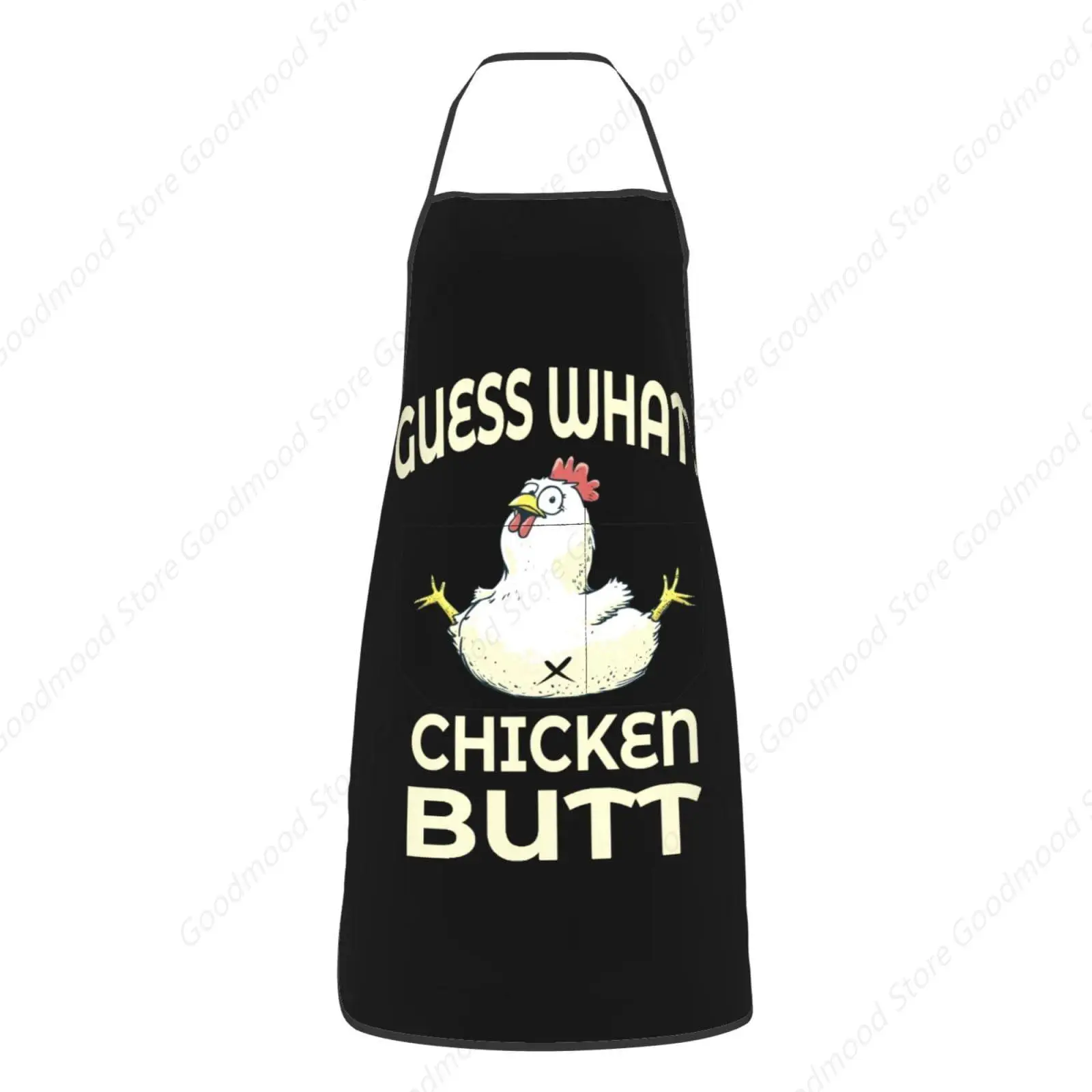 

Guess What Chicken Butt Apron for cooking with Pockets Women Men Kitchen Chef Funny Aprons