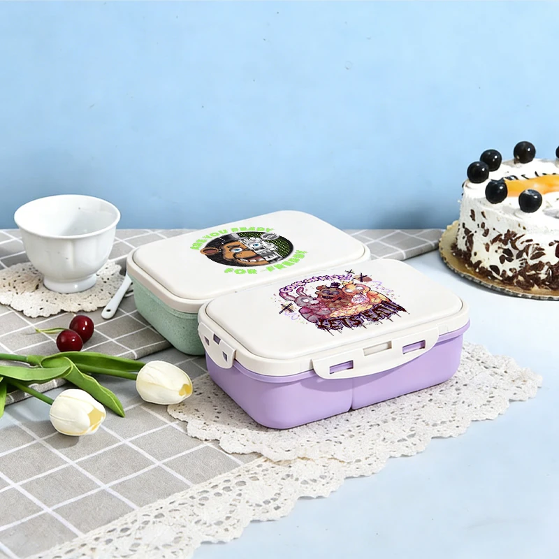 

Fnafs Lunch Box Large Capacity Portable Insulated Box Cartoon Anime Bento Box Outdoor Picnic Kawaii Food Storage Container Gift