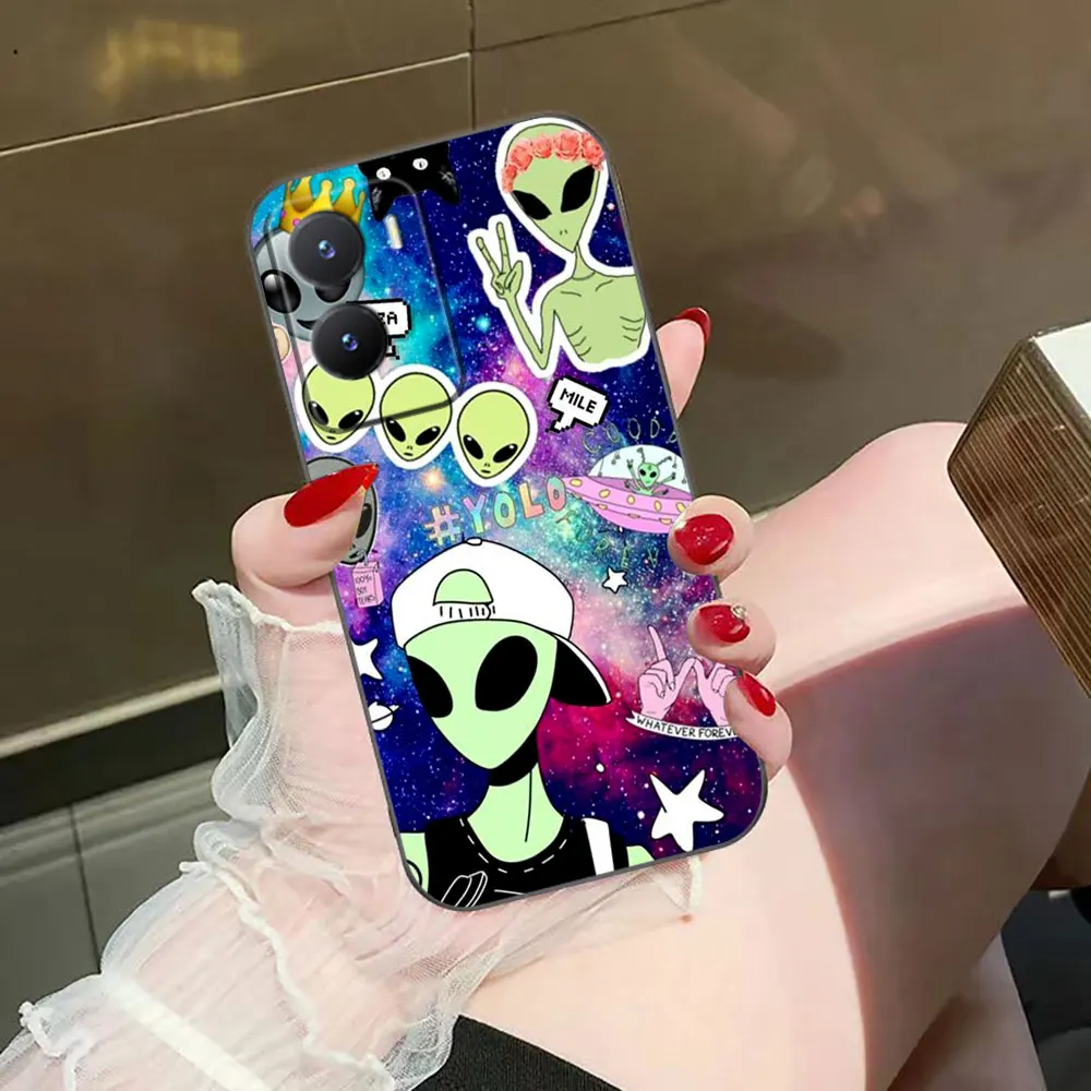 

Cartoon Aesthetics Alien Space Custom Phone Case For VIVO V50 V40 V15 V17 V20 V21 V23 V23E V25 V25E V27 V27E V29 V29E V30 Case