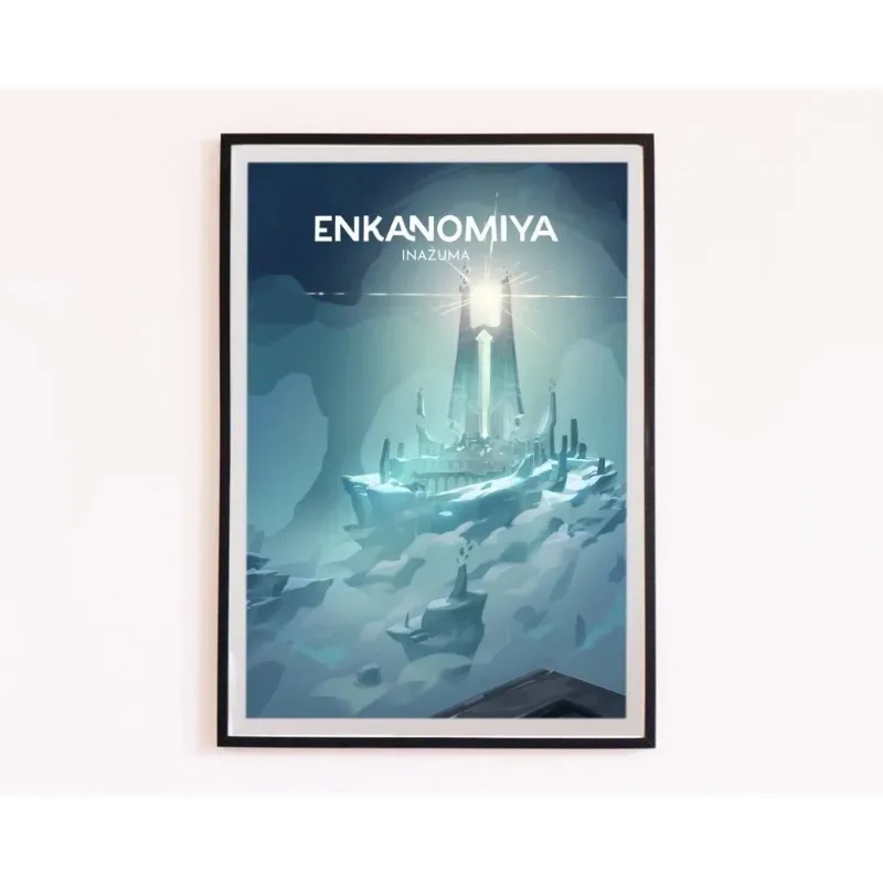 شعبية Genshin تأثير لعبة خريطة المشهد الملصقات الطباعة قماش اللوحة الزخرفية غرفة المعيشة غرفة نوم جدار ديكور فني للمنزل #3