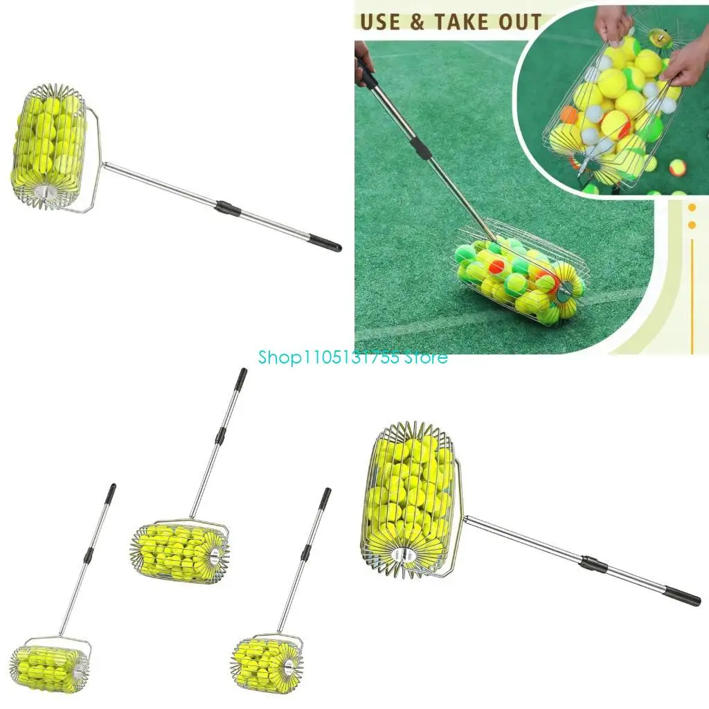 

K0EF Tennis Balls Collector Pickup Tennis Carriers Holder Tennis Balls Retrievers Basket Pickleballs Pickers Upper Retrievers