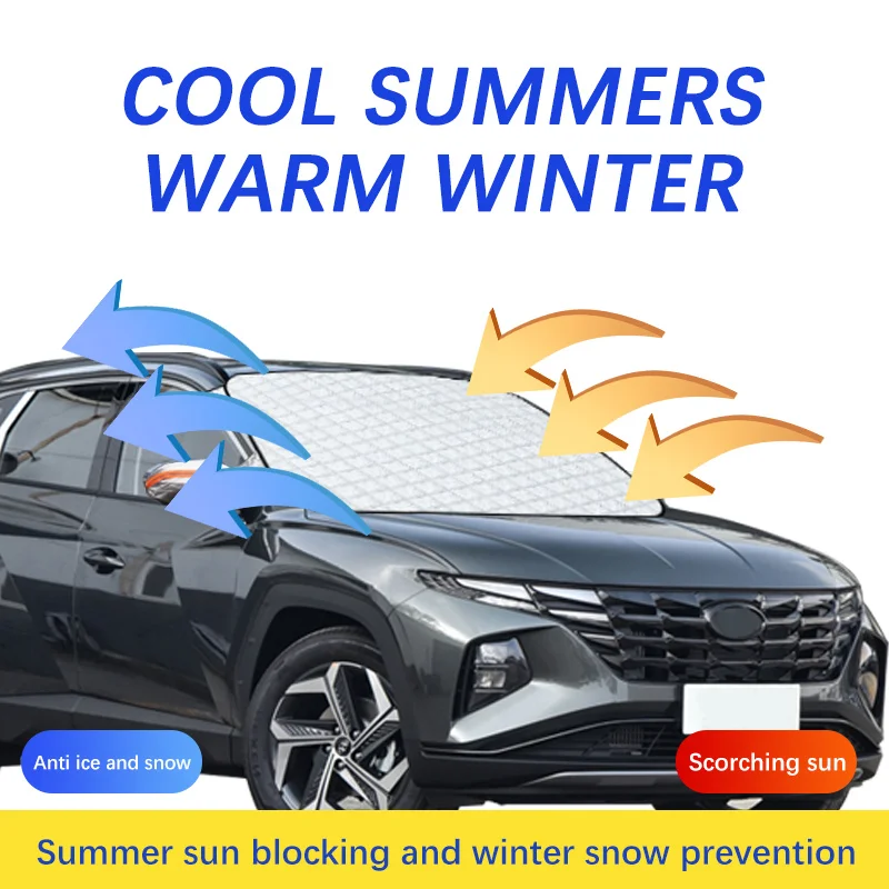 Auto Exterior Accessories For Hyundai Tucson Winter Car Snow Shield Shade Front Windshield  Waterproof Ice-Frost Sunshade Cover