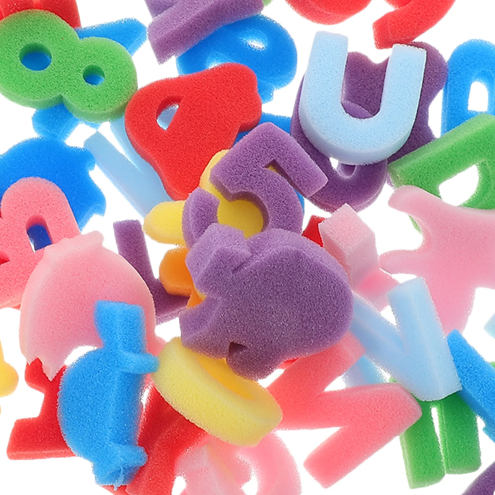 1Set Colorful Sponge Painting Shapes Kids Early Learning Tools Alphabet Numbers Animals Hearts Geometry Creative Art Drawing