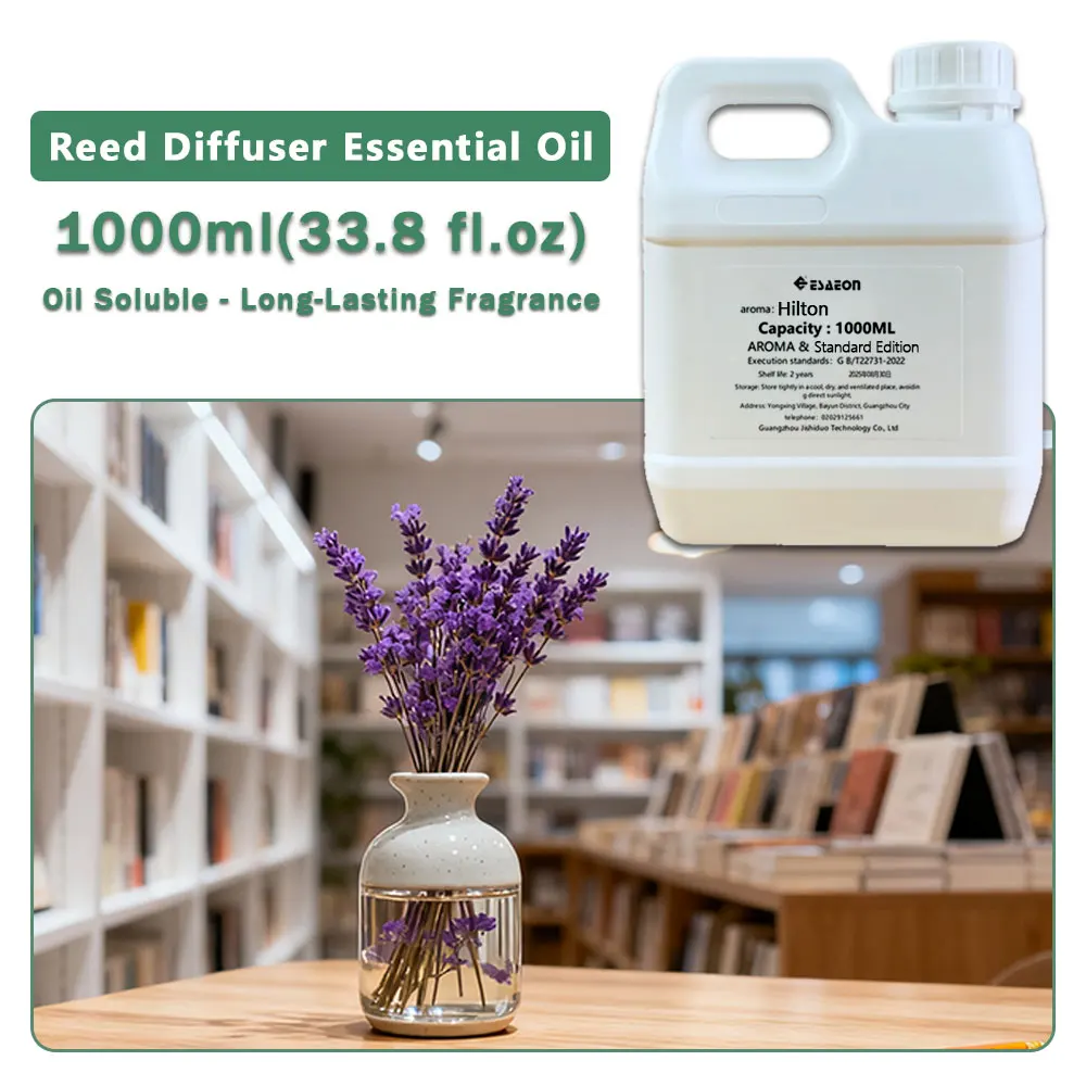 ESAEON Oily Aromatic Essential Oils - For Reed Diffusers & Vine diffuser & Flameless Aromatherapy, Hilton - 1000ML (33.8 fl.oz)