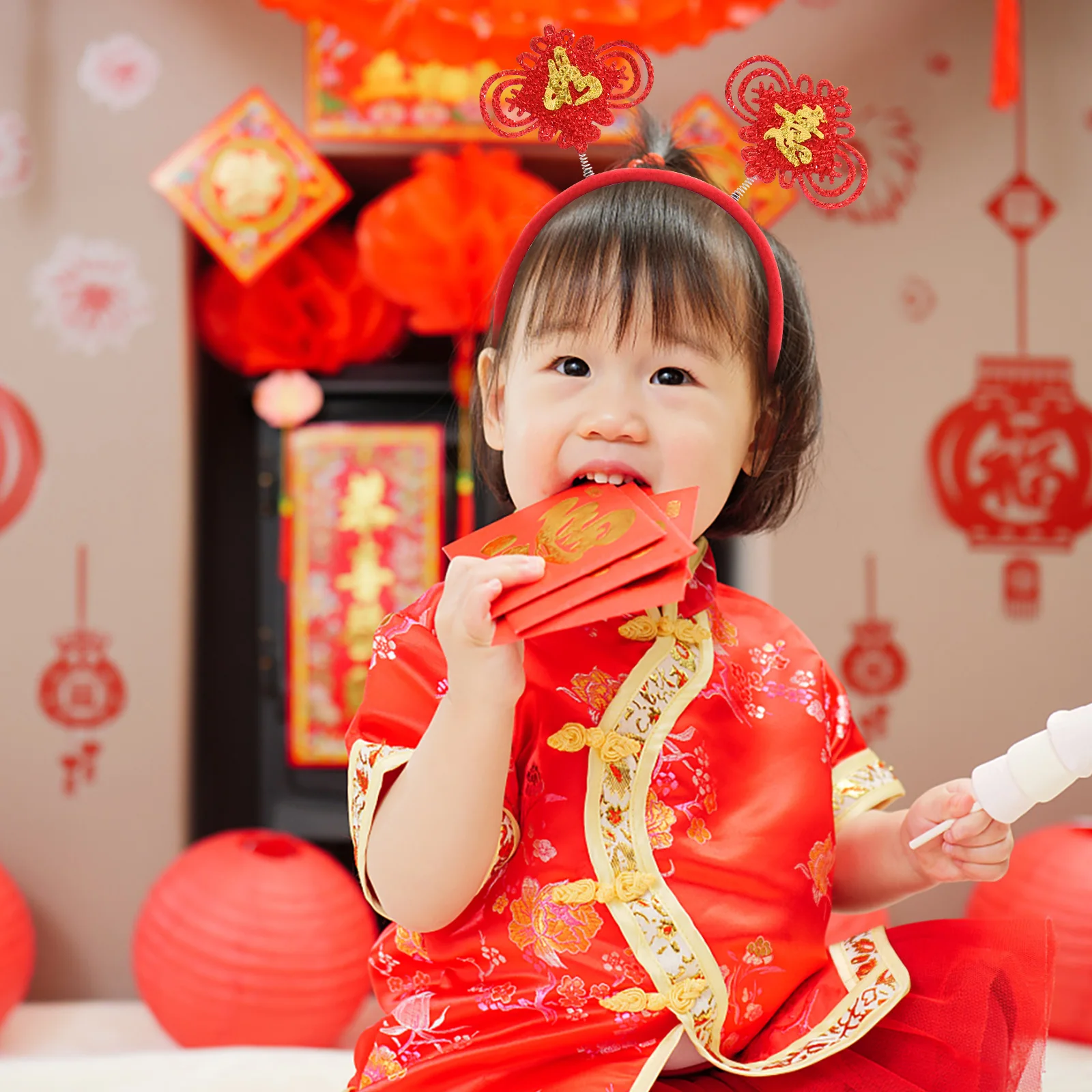 

4pcs New Year Head Band Chinese Style Festival Hair Decor For Party Wedding Holiday Decoration Hair Accessories