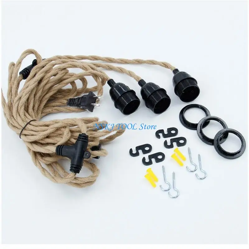 L8RC E27 Extension Hanging Lamp Cable with Switches for Simple Hanging Lamp Decoration