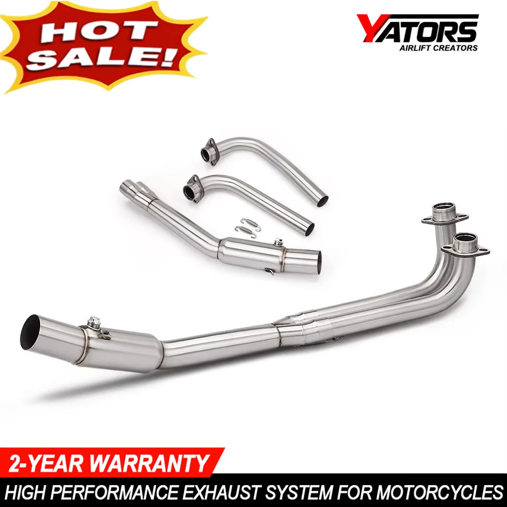 Motorcycle Exhaust Syetem For AK550 KYMCO AK550 Front Pipe Motorbike Exhaust Escape Pipes Exhaust 51mm Stainless Steel Link Tube