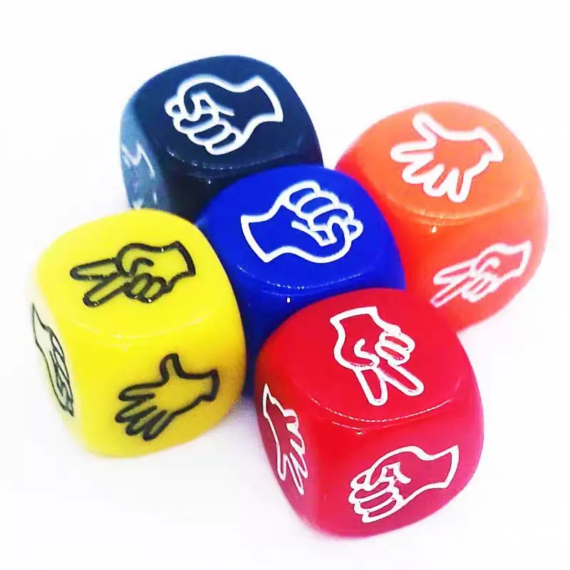 

20/10PCS Leisure Finger Guessing Dice Rock Paper Scissors Toy Fun Birthday Party Games For Kids Adults Juegos De Mesa Divertidos