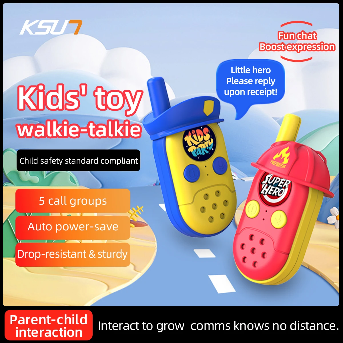 Kid's Walkie Talkie Portable Radio for Outdoor Playing And Camping Portable Walkie Talkie Communication Device KSUT UT110