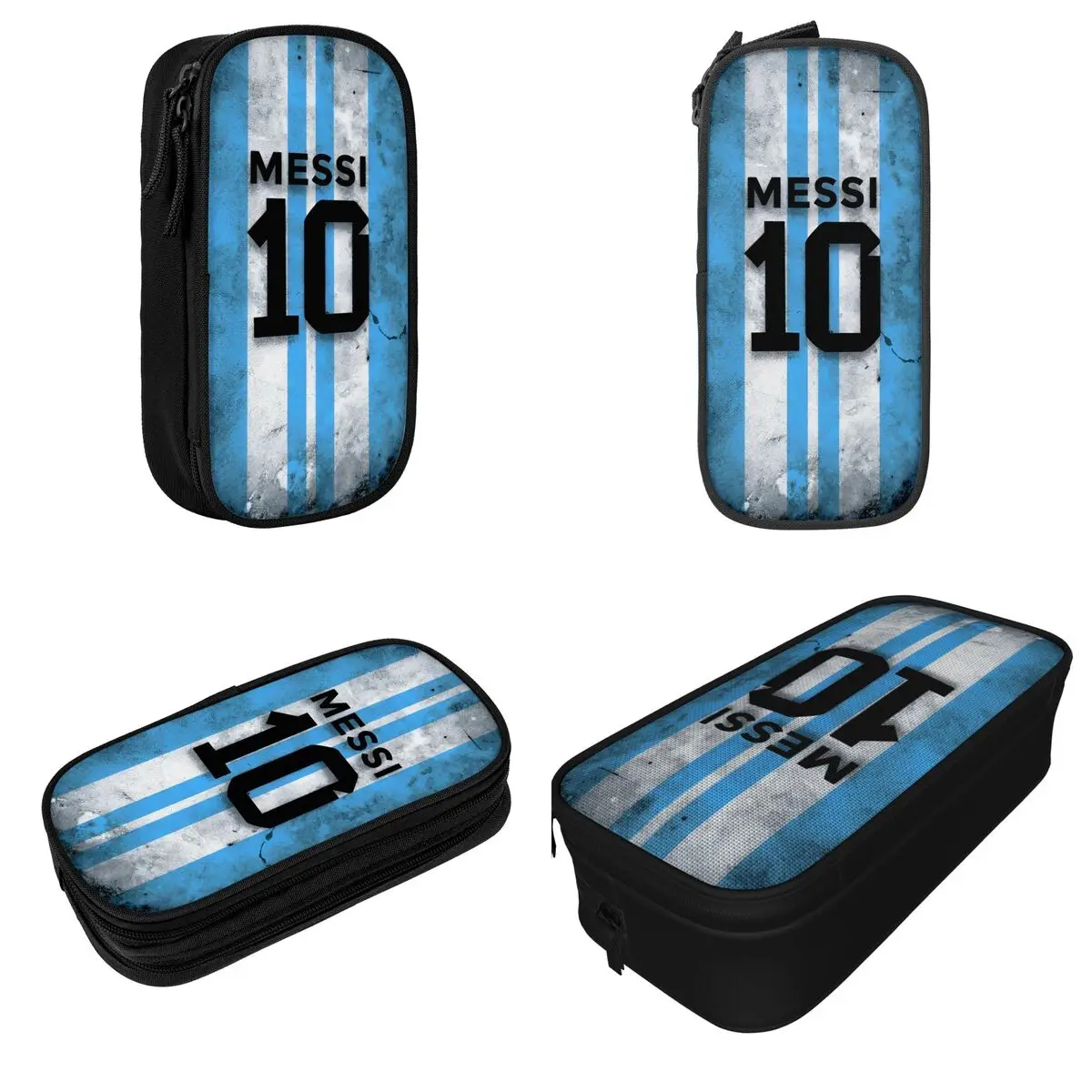 Fun Football 10 Pencil Case Lionel Messied Pencil Box Pen Box for Girls Boys Large Storage Bag Students School Gifts Stationery