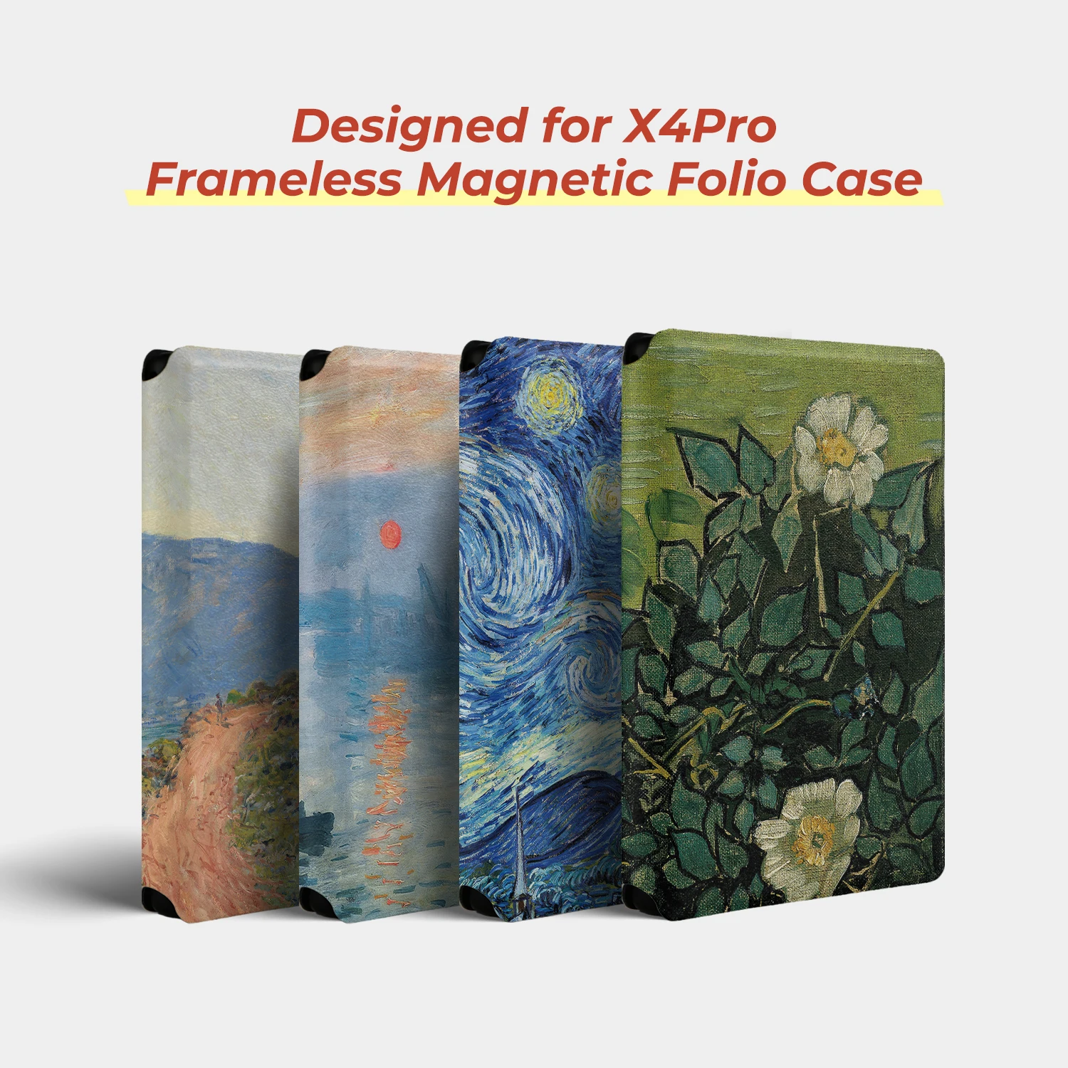 twosheep Oil Painting Case suit for XTEINK X4 Pro XTEINK X4Pro Pure Magnetic Frameless Thin Shell Slim Skin Guard Shockproof