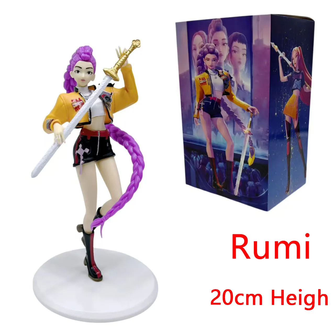 @ K Pop Demon Hunters Natal 24 dias Calendário do Advento - Rumi 20cm Caixa Cega Anime Figura Brinquedo Presente de Natal para Adolescentes Mulheres