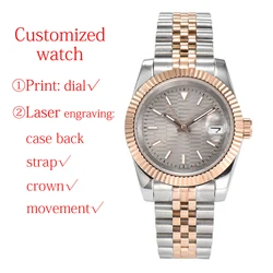 Customized 36mm/39mm Watch for men NH35 Automatic Mechanical Watch Sapphire Glass stainless steel Luminous Waterproof Watch