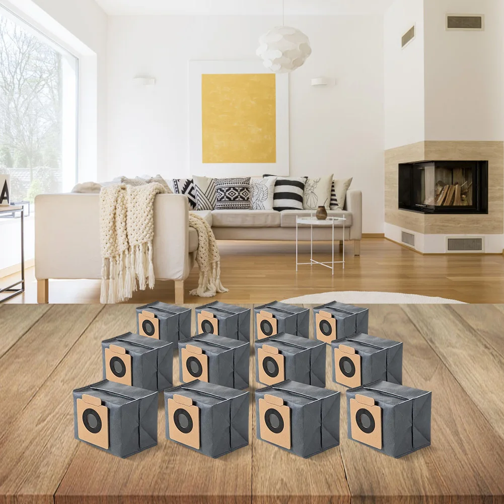 For Eufy for x10 for Pro For Omni X8 for Pro Robotic Vacuum Cleaner Dust Bags 12 Pack with Three Layer Filtration Technology