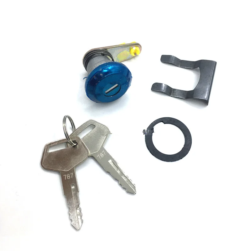 For Excavator Komatsu PC 130 200 210 220 300 360-7 Cab Door Assembly Inner And Outer Handle Lock Block Cyder Key Parts