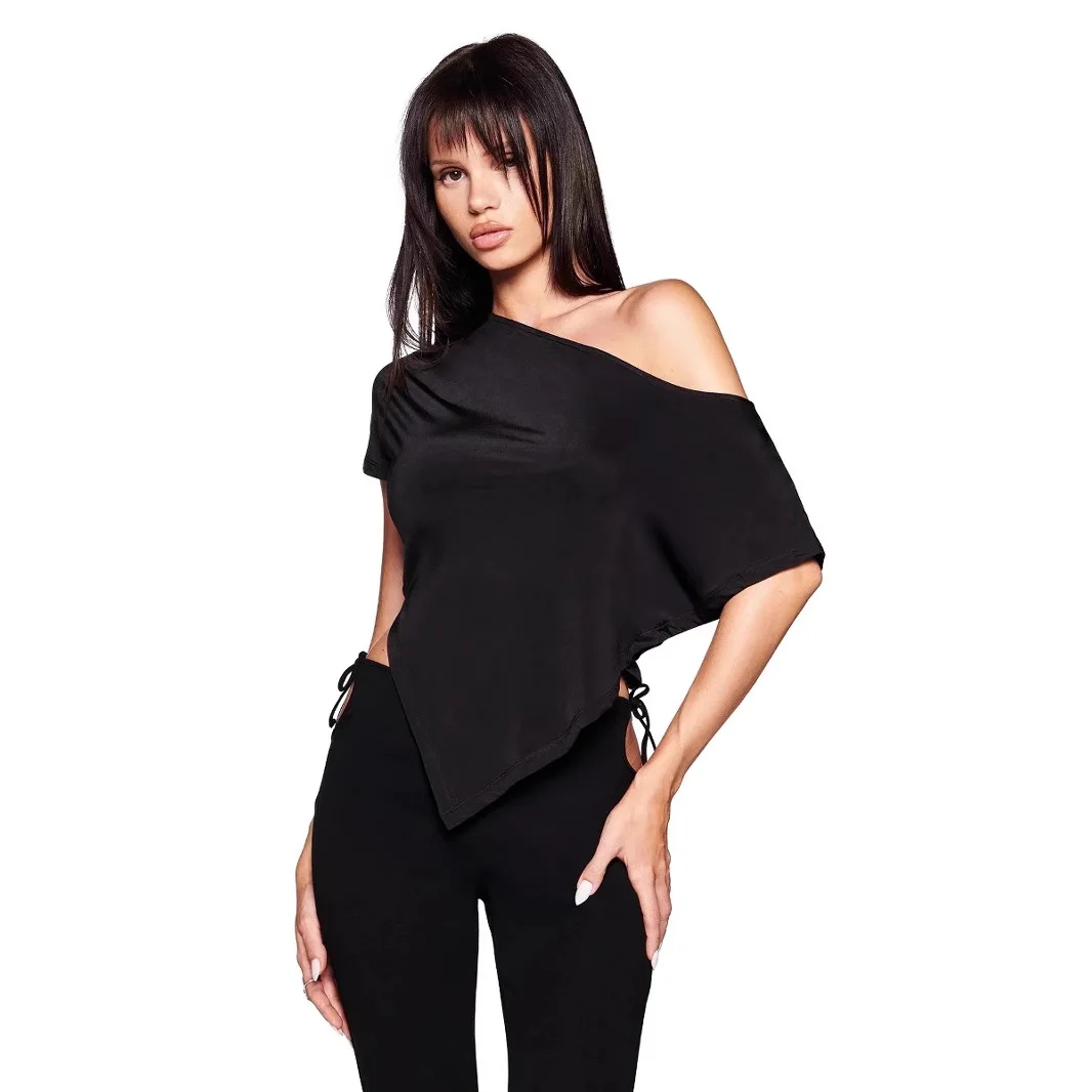 

Pure Desire Wind Men's Slim Fit ort Sve T-irt Slant Ne American Sle Summer Faion Ciwalk ential Basic