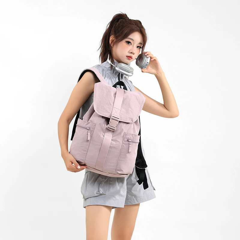 حقيبة كتف عصرية جديدة من النايلون للرجال والنساء بلون سادة وخفيفة الوزن وحقائب يد للنساء حقيبة بيكباك ita #2