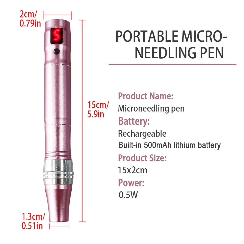 Ultima Dr.imp Pen Wireless Derma Rolling Digital 5-Gang Dermapen Microneedling-Kartusche Mesotherapie Elektrisches Schönheitspflege-Tool – Detail 23