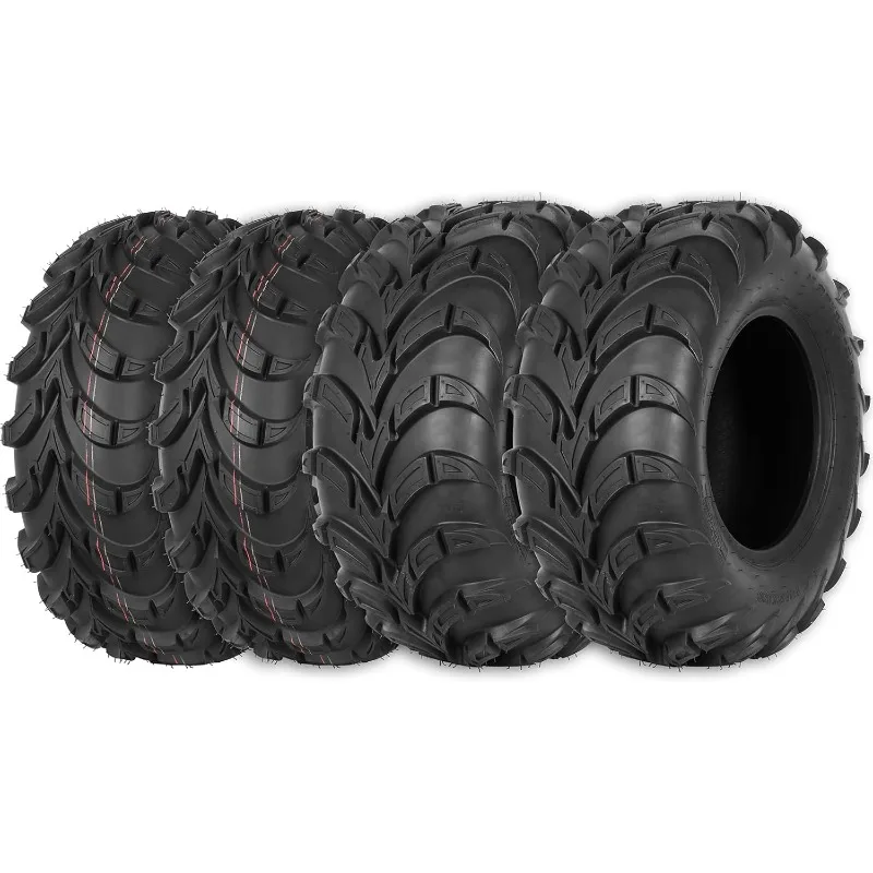 ATV Tires All-terrain 25x8-12 Front & 25x10-12 Rear, 6 PR, UTV Tires Max Load 480LBS, Set of 4 US(Origin)