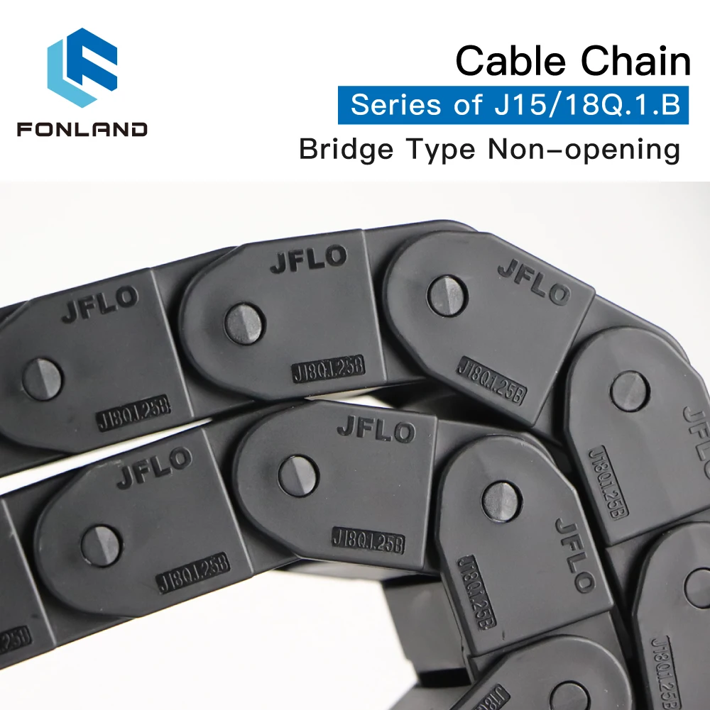 Fonland Cable Chains 15x20 15x30 18x25 18x37 mm Bridge Type Non-Opening Plastic Towline Transmission Drag Chain 1 meter/set