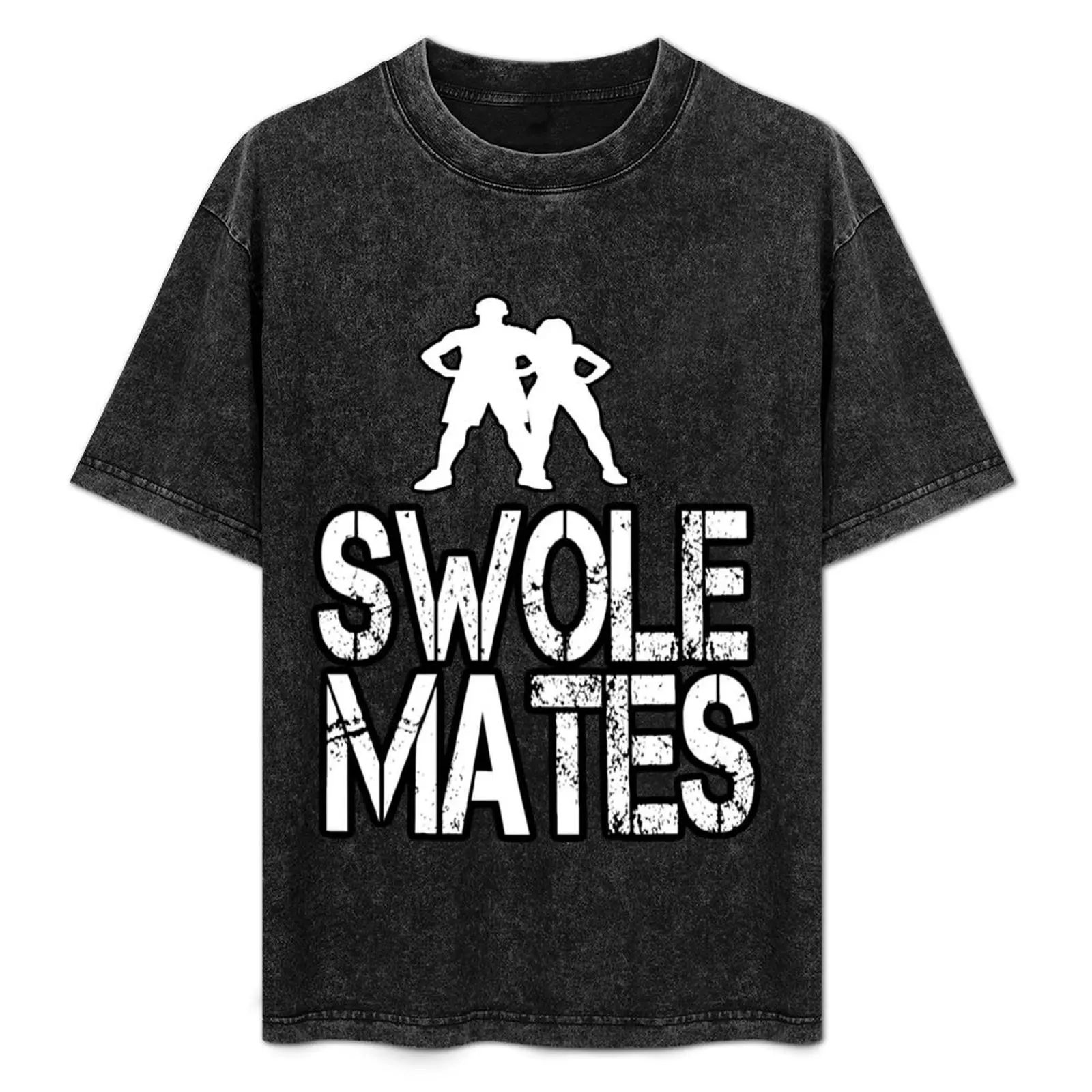 

Swole Mates Gift For Gym Bodybuilding Couple T-Shirt Essential Solid Color T-Shirt