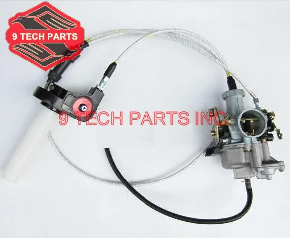 

PZ30 30mm Carburetor Kit Power Jet Accelerating Pump Slid Carburetor + Visible Transparent Throttle Settle + Dual Cable