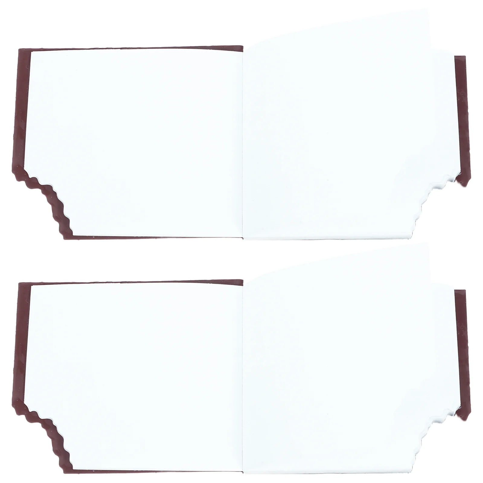 

2pcs Chocolate Shaped Mini Notepad Portable Wire-O Binding Pocket Notebook For Students Cartoon Design Daily